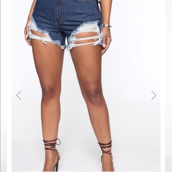 Fashion Nova Jean Shorts (size L) - Picture 4 of 7
